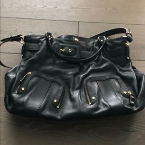 Cole Haan black leather large purse